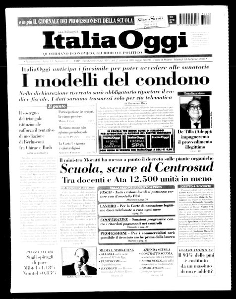 Italia oggi : quotidiano di economia finanza e politica